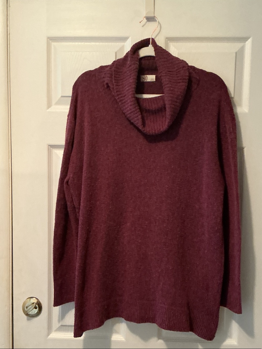 Heritage Plush Cowl Sweater - Burgundy
